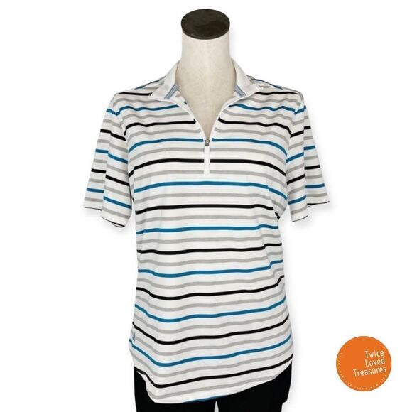 ADIDAS Ultimate365 Stripe Golf Polo - Picture 1 of 12